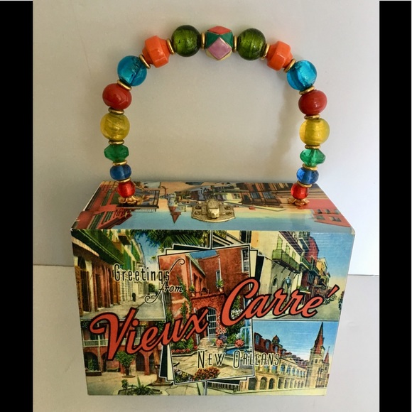 Handbags - Collector’s  New Orleans Vieux Carre Wooden Purse
